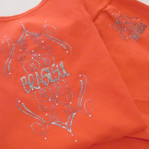 BODY BY BRAZIL VINTAGE CORAL/ORANGE 2PC SEXY PANTS AND TOP – S - Picture 16 of 16